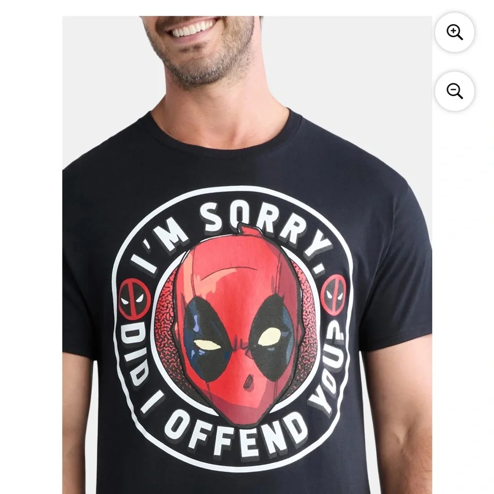 NWT Deadpool marvel Black Graphic T-Shirt